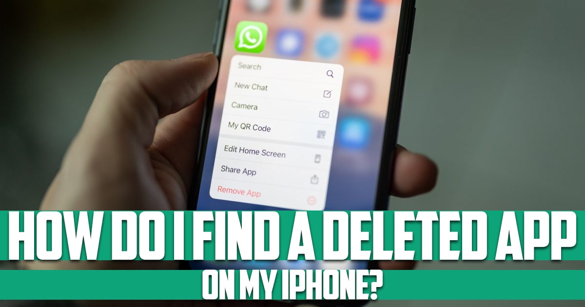 How do I find a deleted app on my iPhone?