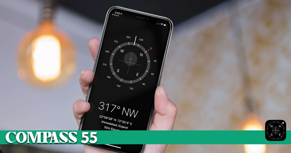 What is the best free compass app for iPhone? Compass 55