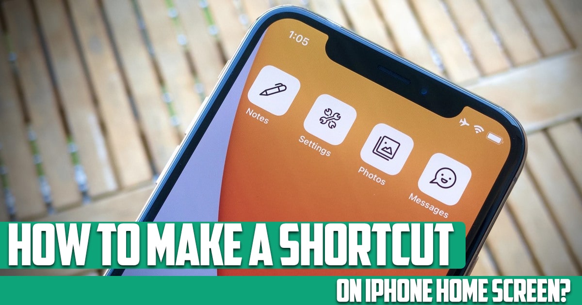 How to make a shortcut on iPhone home screen?