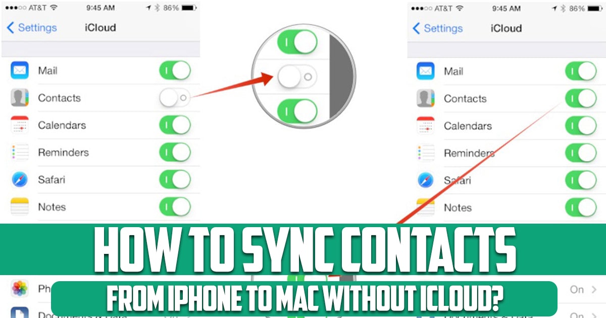 How to sync contacts from iPhone to Mac without iCloud?