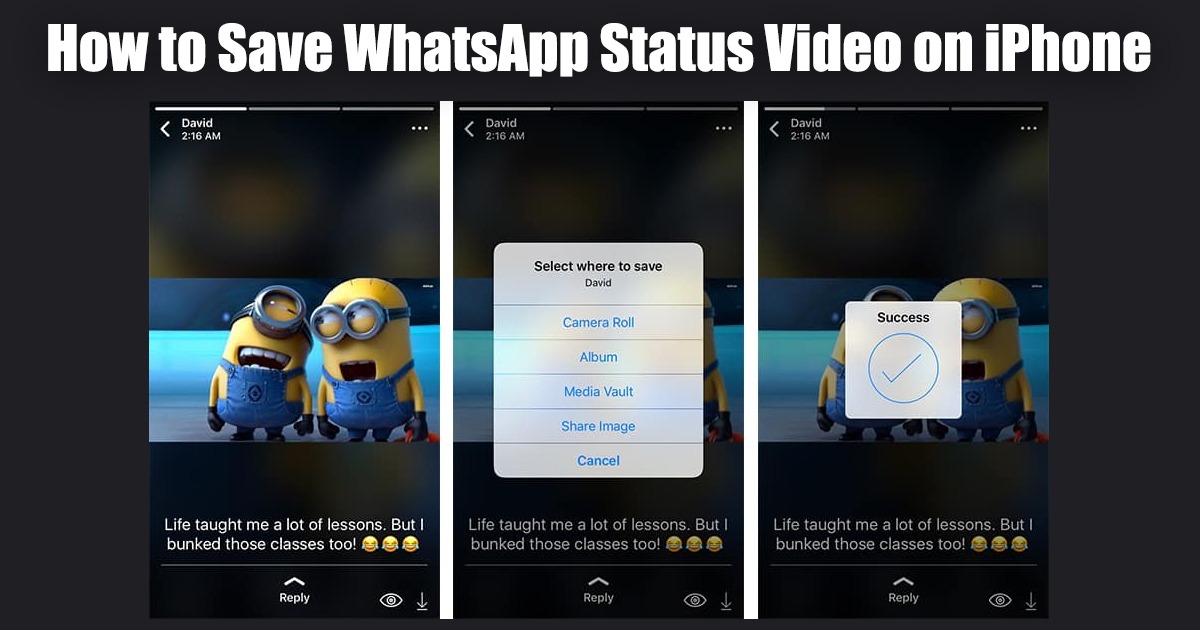 How to Save WhatsApp Status Video on iPhone?