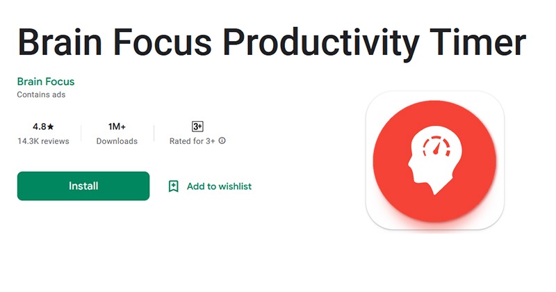 Brain Focus Productivity Timer