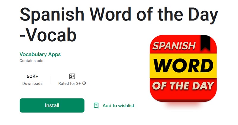 Spanish Word of the Day -Vocab