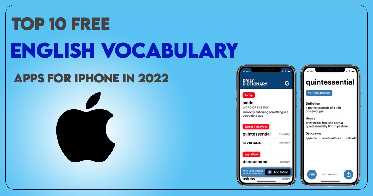 Top 10 Free English Vocabulary Apps for iPhone in 2022
