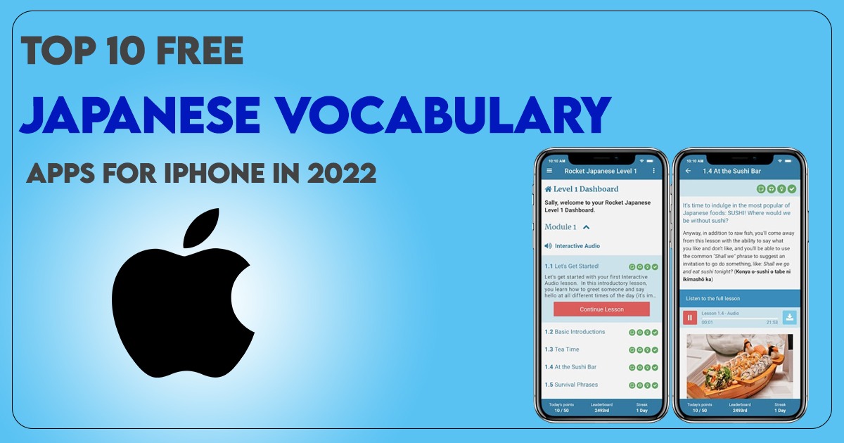 Top 10 Free Japanese Vocabulary Apps for iPhone in 2022