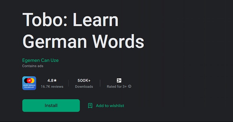 Tobo: Learn German Words