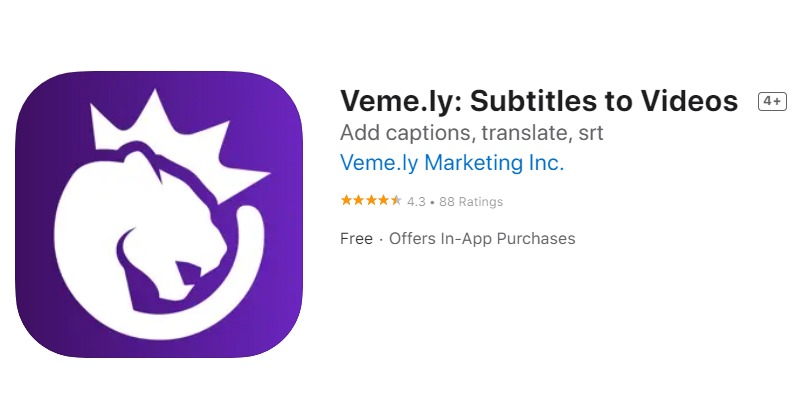 Veme.ly: Subtitles to Videos