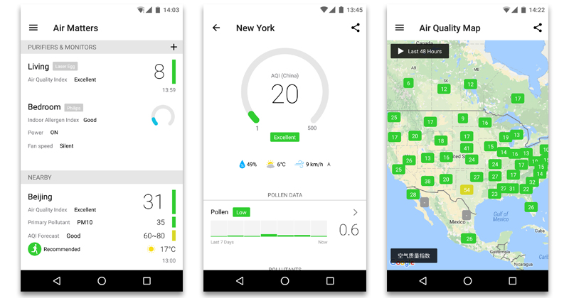 Top 3 free Air Quality apps for android