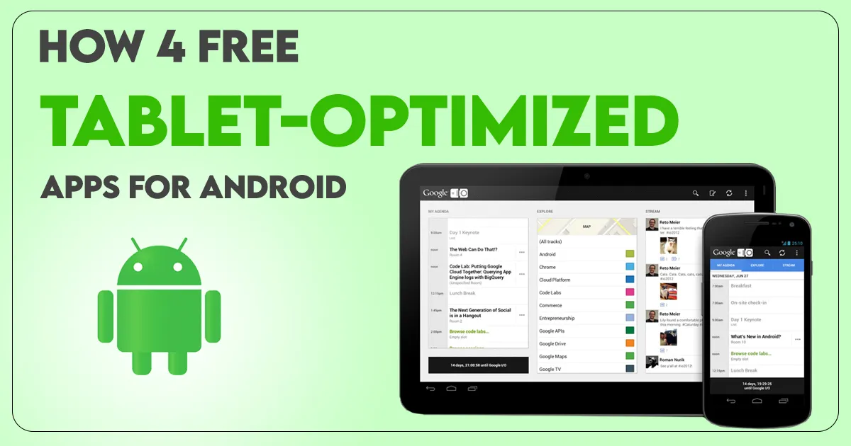 top 4 free tablet-optimized for android
